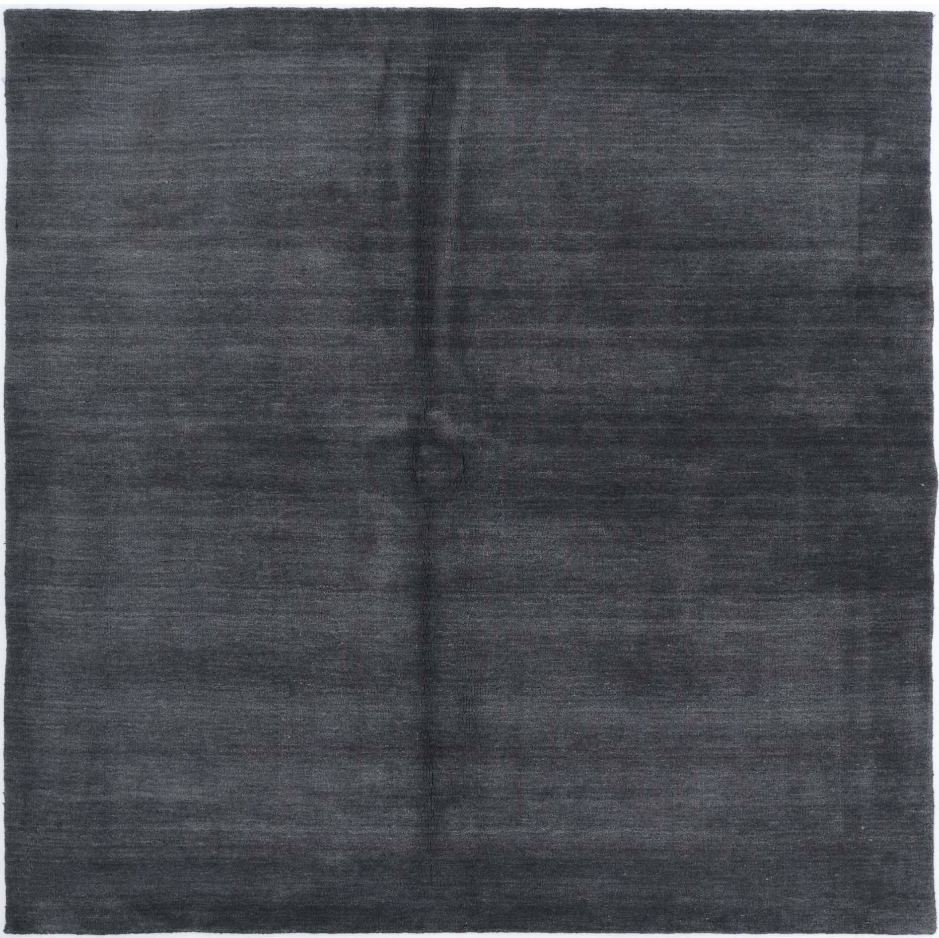 Hand Made Modern Solid Wool Rug - 6'6'' x 6'6''