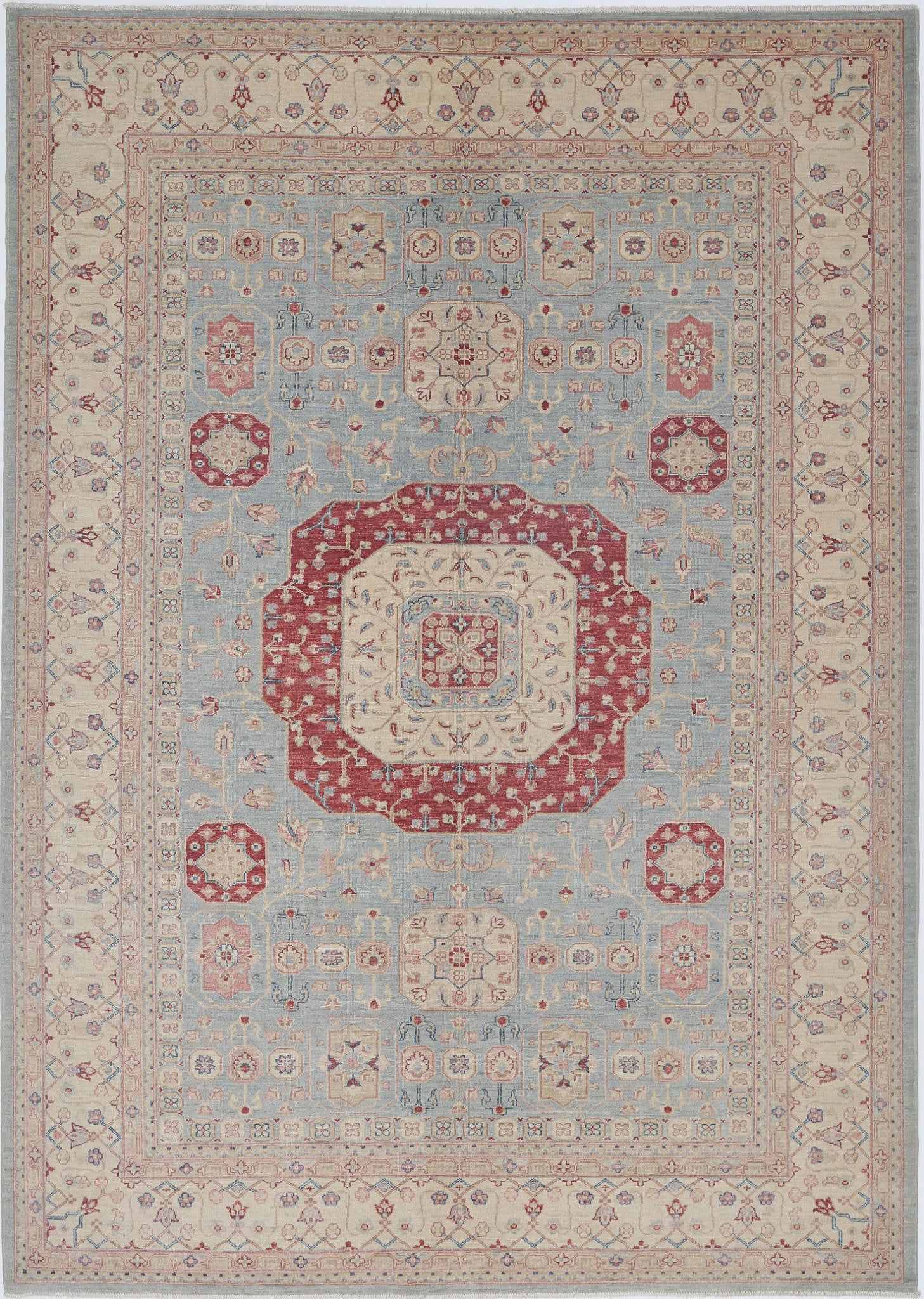 Hand Knotted Ziegler Farhan Wool Rug - 6'8'' x 9'7''