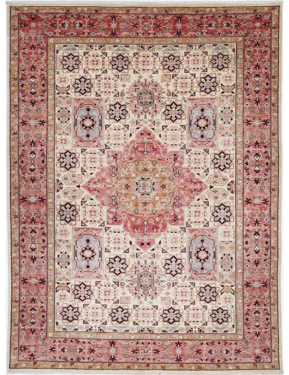 Hand Knotted Ziegler Farhan Wool Rug - 5'7'' x 7'10''