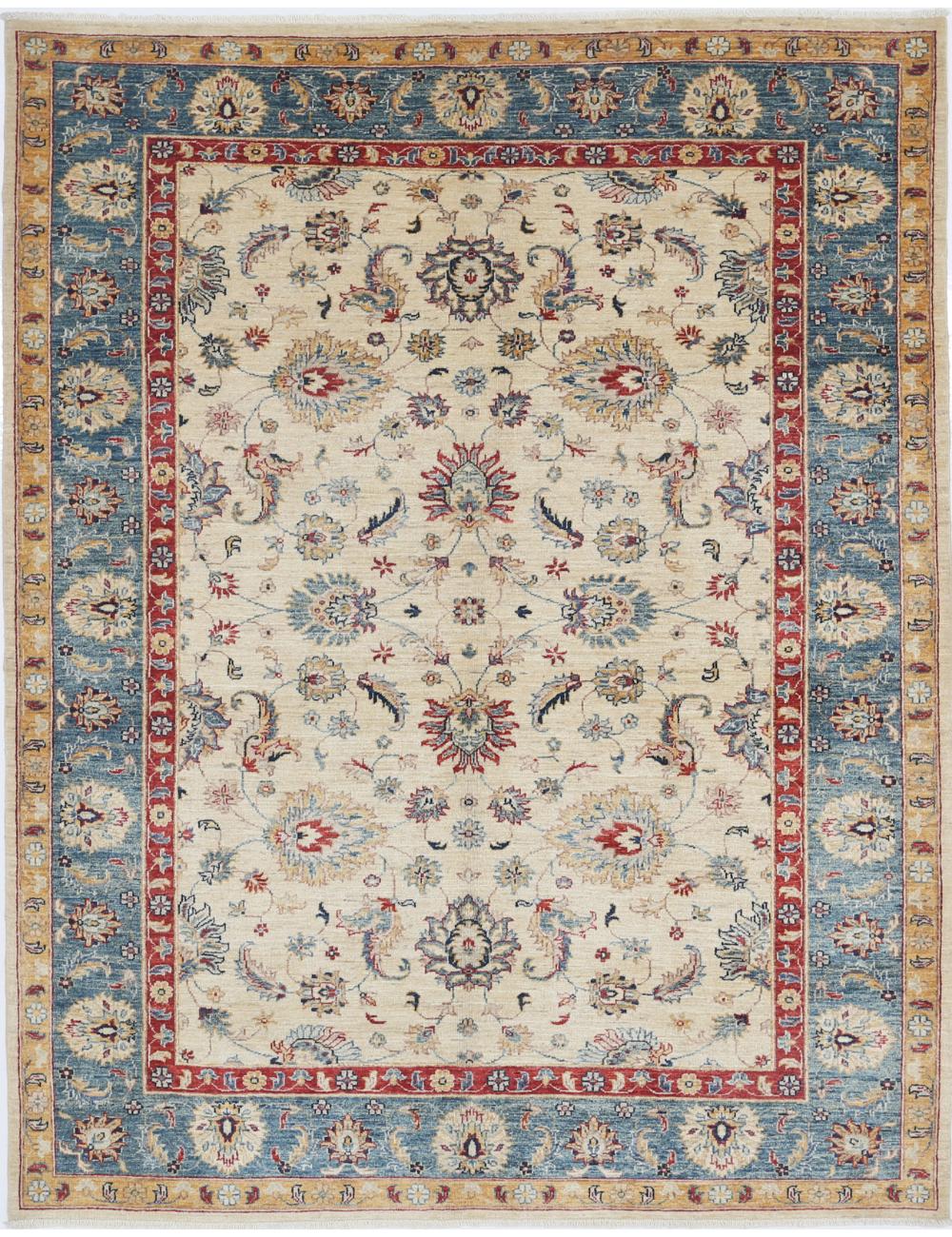 Hand Knotted Ziegler Farhan Wool Rug - 5'10'' x 7'6''