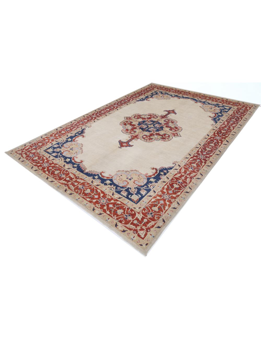 Hand Knotted Ziegler Farhan Wool Rug - 6'9'' x 9'3'' Arteverk Arteverk Rugs