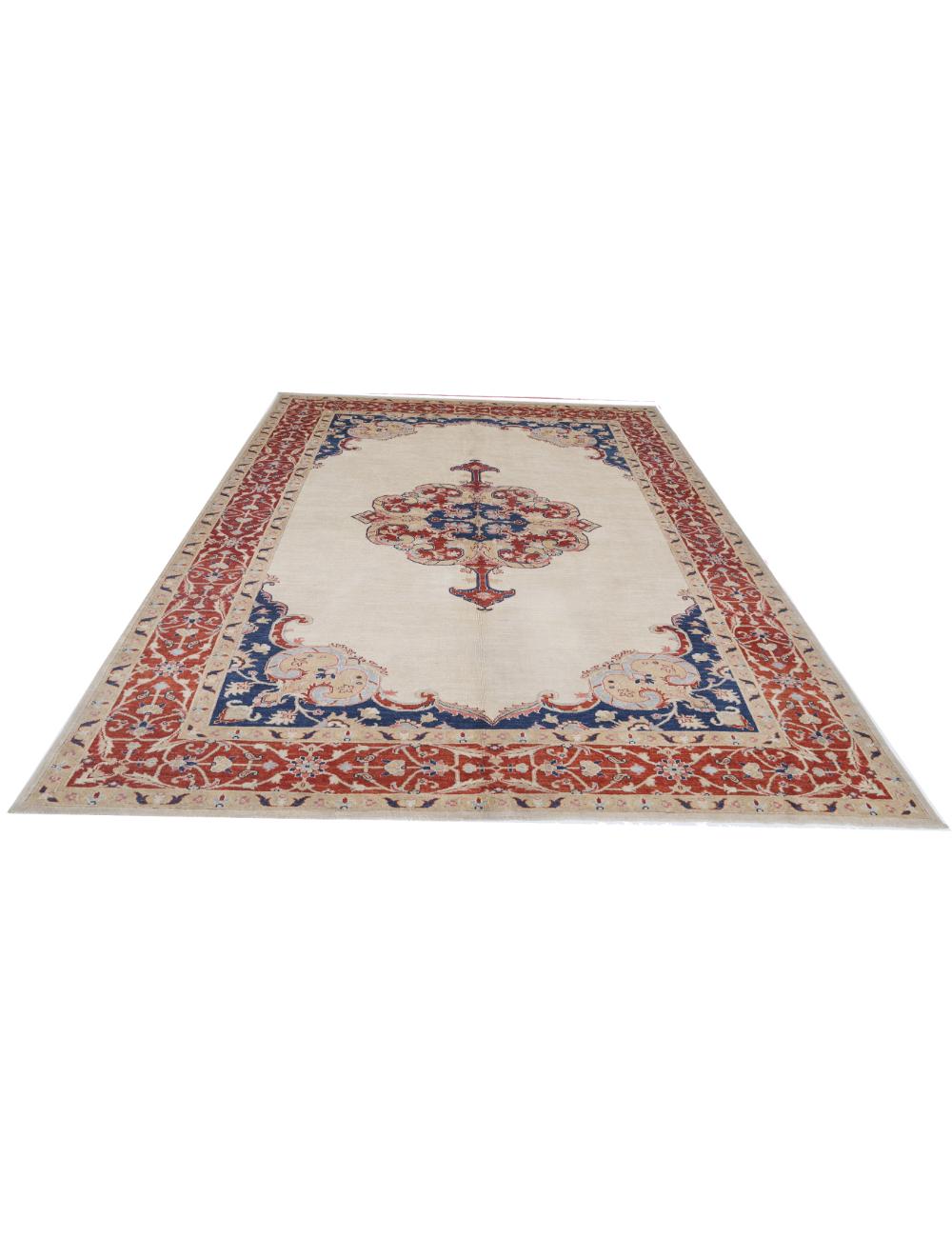 Hand Knotted Ziegler Farhan Wool Rug - 6'9'' x 9'3'' Arteverk Arteverk Rugs