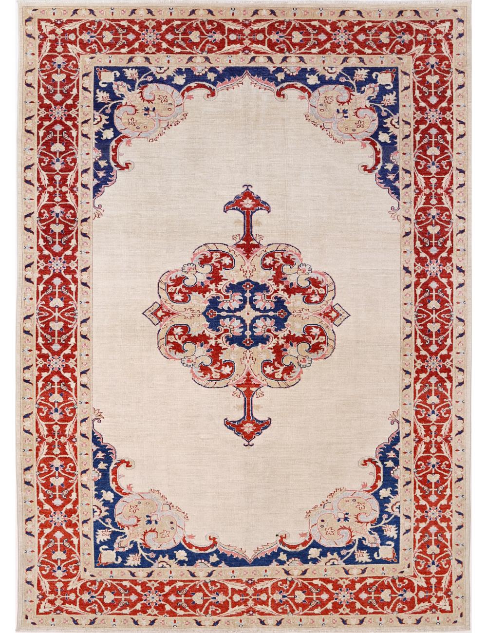 Hand Knotted Ziegler Farhan Wool Rug - 6'9'' x 9'3''