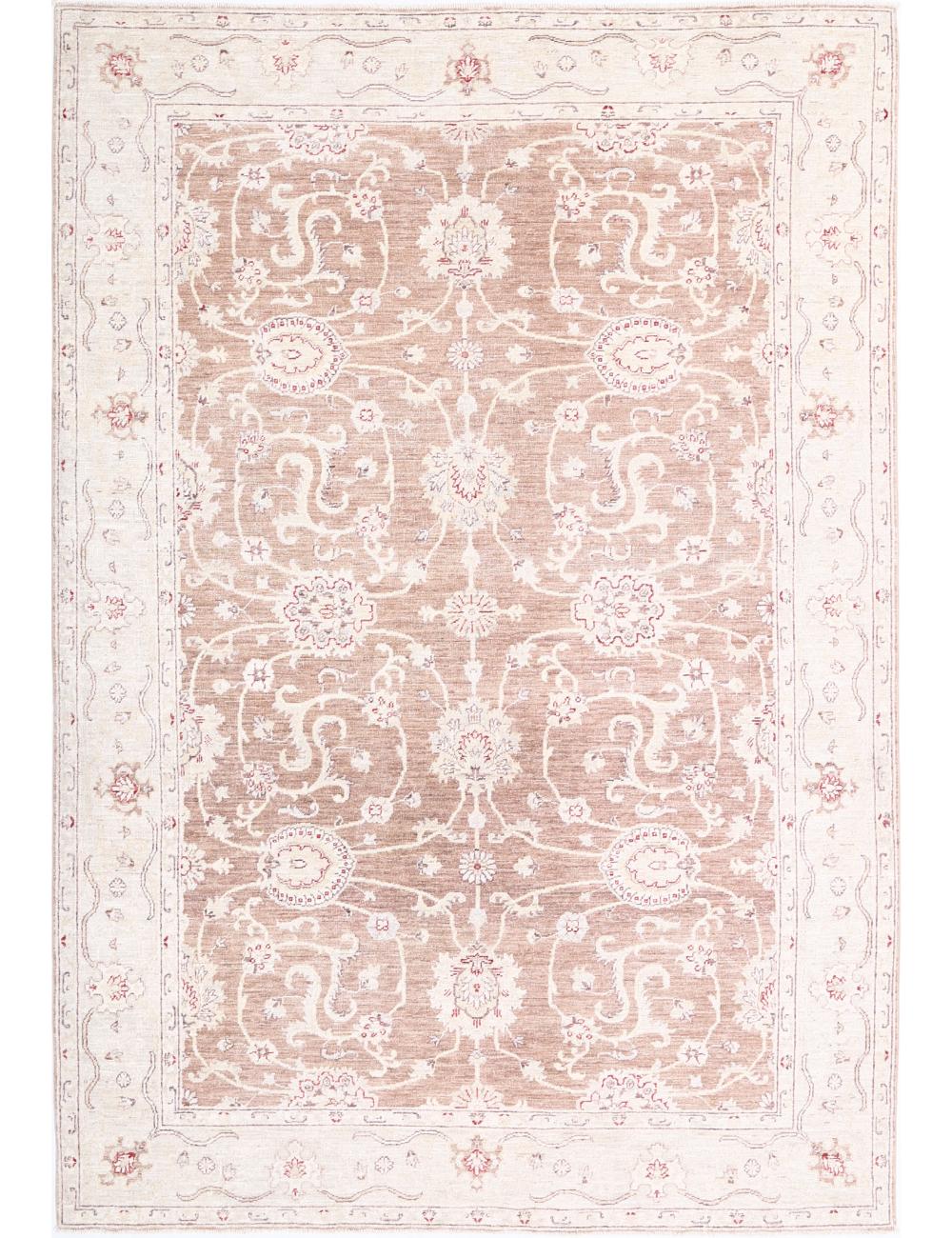 Hand Knotted Ziegler Farhan Wool Rug - 6'0'' x 8'9''