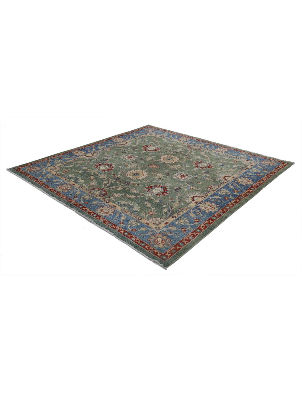 Hand Knotted Ziegler Farhan Wool Rug - 6'5'' x 6'5'' Arteverk Arteverk Rugs