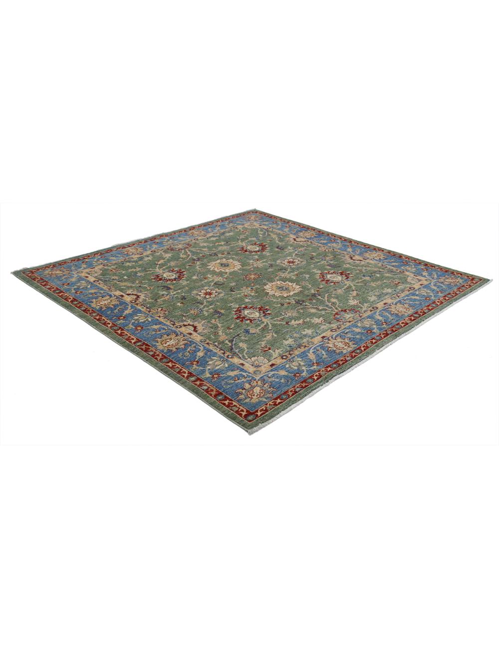 Hand Knotted Ziegler Farhan Wool Rug - 6'5'' x 6'5'' Arteverk Arteverk Rugs