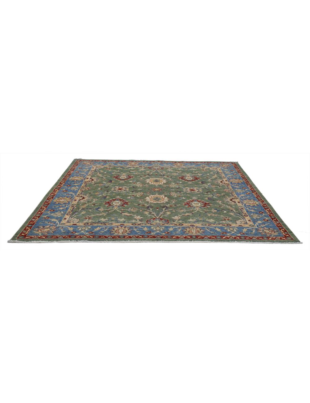 Hand Knotted Ziegler Farhan Wool Rug - 6'5'' x 6'5'' Arteverk Arteverk Rugs