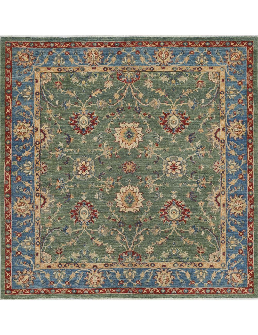 Hand Knotted Ziegler Farhan Wool Rug - 6'5'' x 6'5''