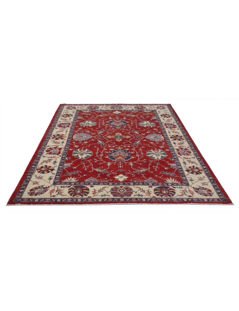 Hand Knotted Ziegler Farhan Wool Rug - 6'1'' x 8'11'' Arteverk Arteverk Rugs
