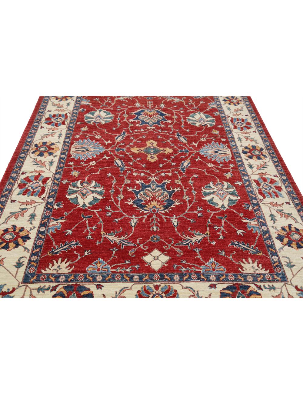 Hand Knotted Ziegler Farhan Wool Rug - 6'1'' x 8'11'' Arteverk Arteverk Rugs