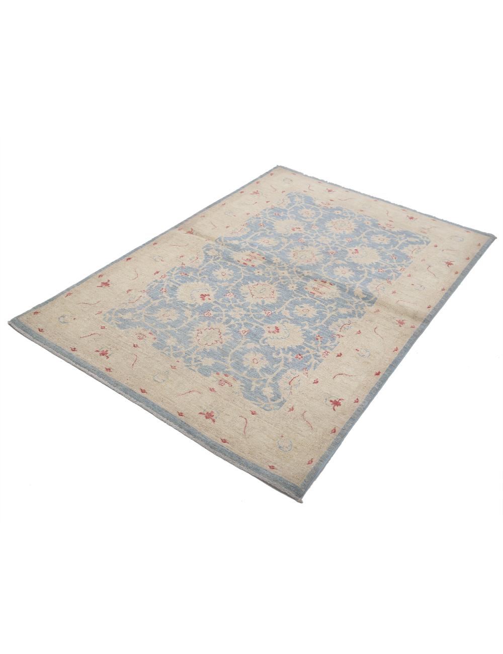 Hand Knotted Ziegler Farhan Wool Rug - 4'1'' x 6'2'' Arteverk Arteverk Rugs