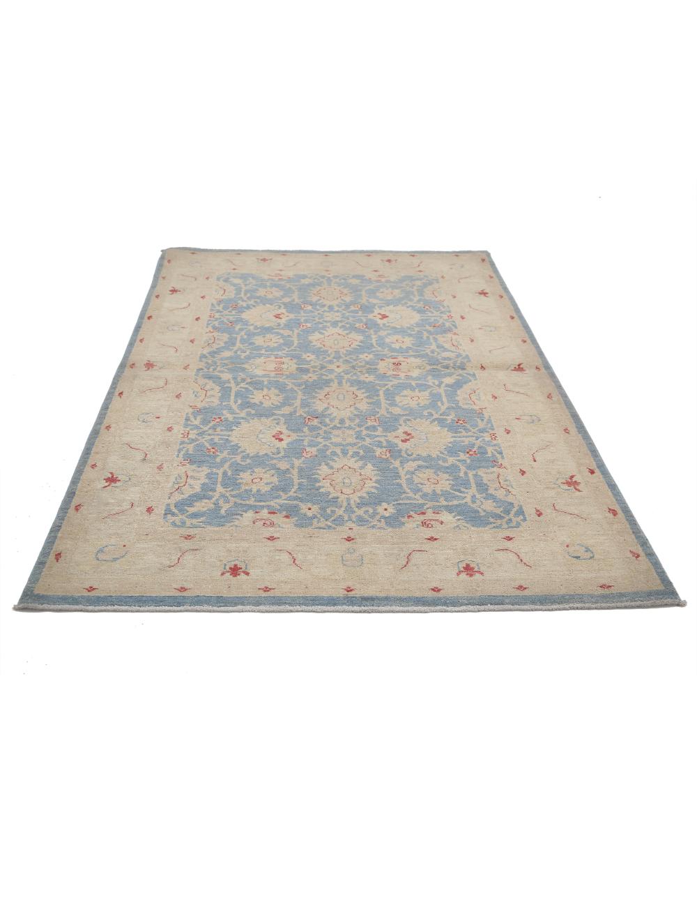 Hand Knotted Ziegler Farhan Wool Rug - 4'1'' x 6'2'' Arteverk Arteverk Rugs