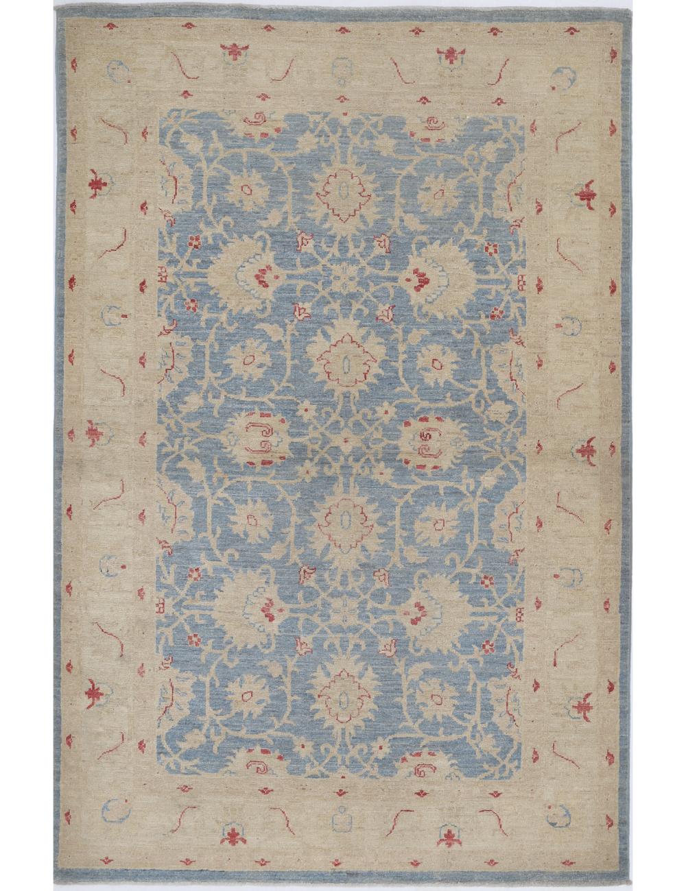 Hand Knotted Ziegler Farhan Wool Rug - 4&#39;1&#39;&#39; x 6&#39;2&#39;&#39;