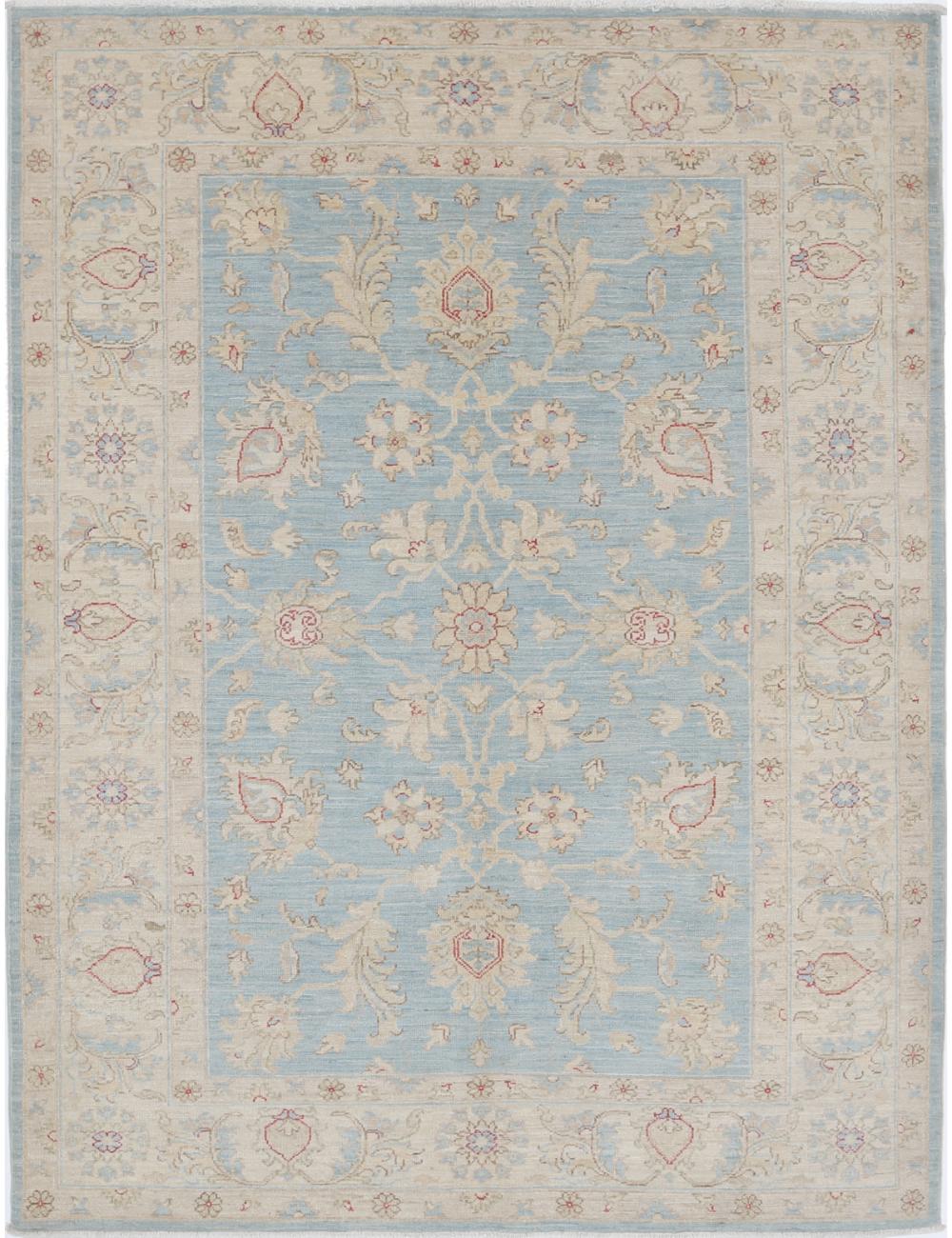 Hand Knotted Ziegler Farhan Wool Rug - 4&#39;11&#39;&#39; x 6&#39;7&#39;&#39;
