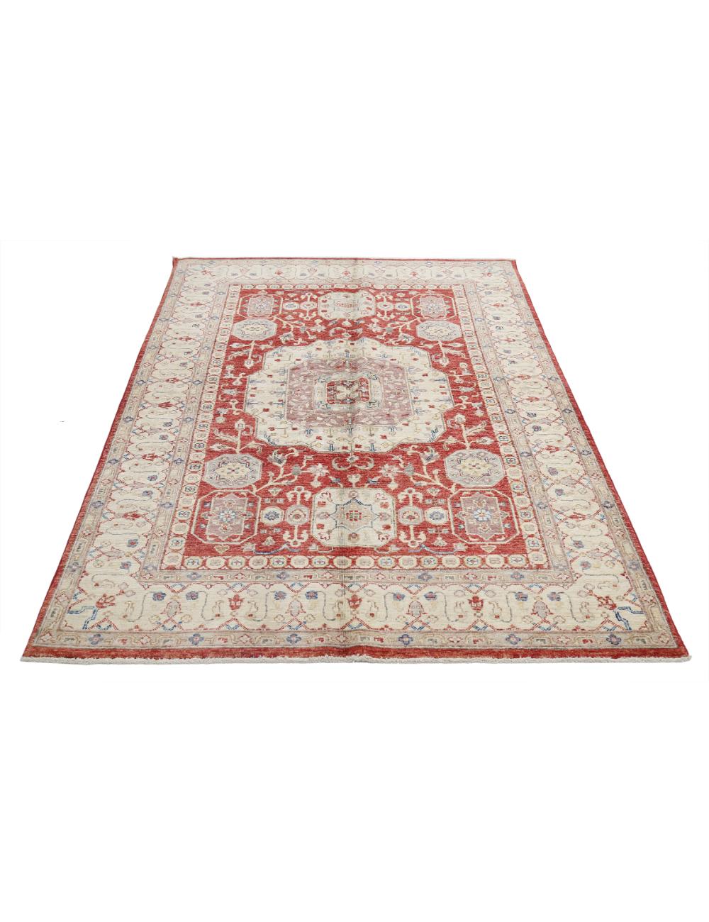 Hand Knotted Ziegler Farhan Wool Rug - 4'7'' x 6'9''