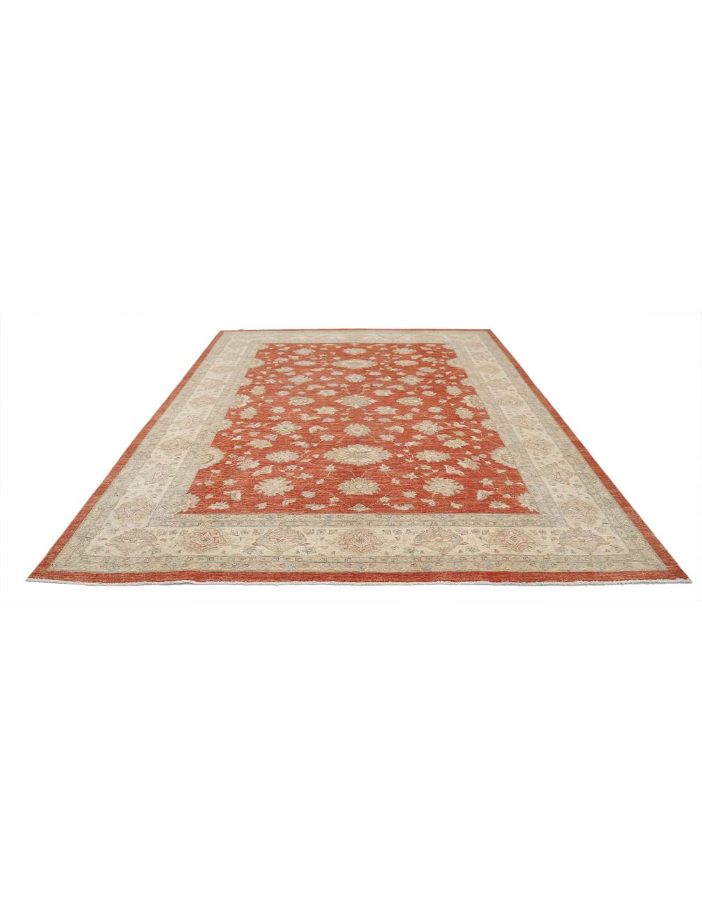 Hand Knotted Ziegler Farhan Wool Rug - 9'1'' x 11'6'' Arteverk Arteverk Rugs