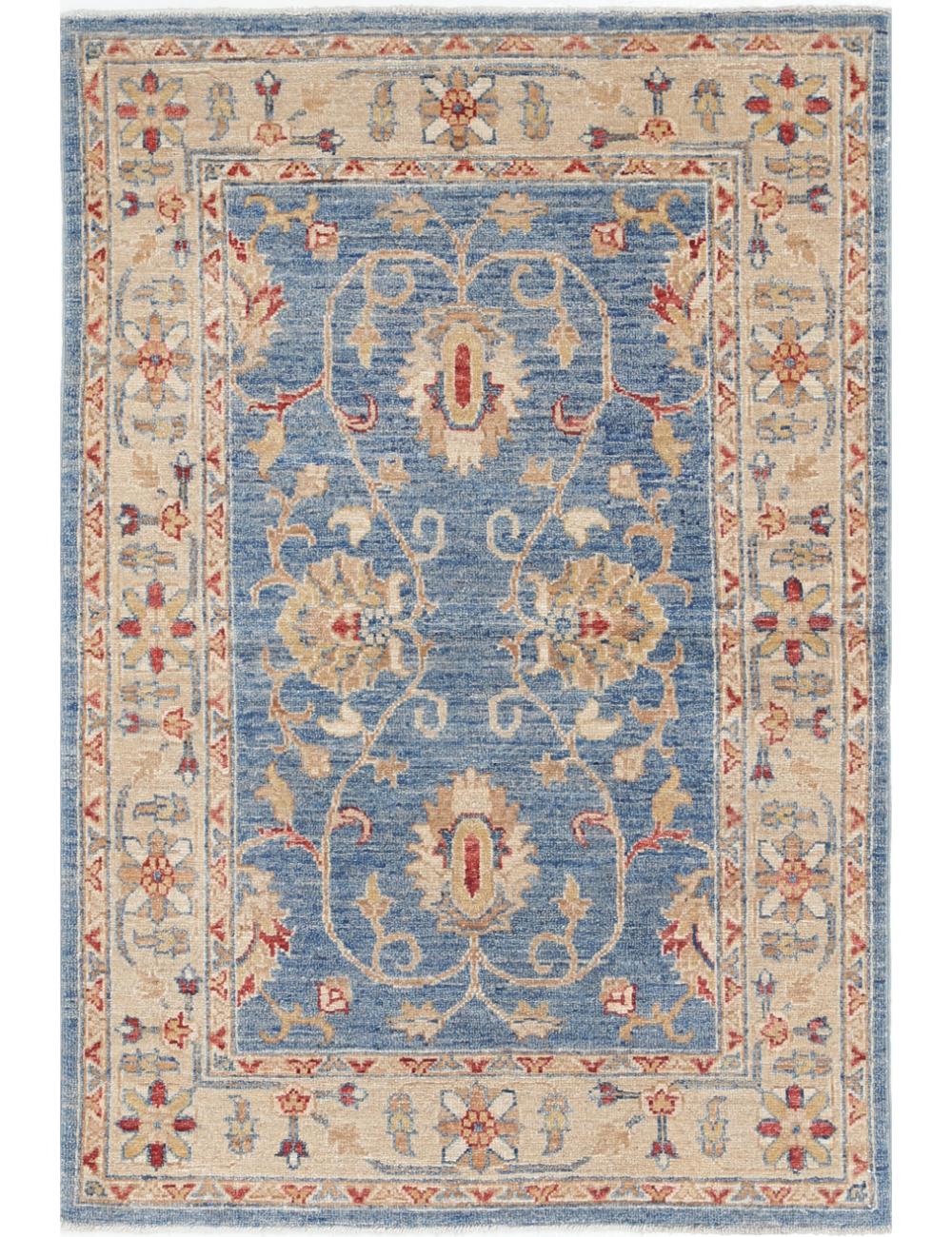 Hand Knotted Ziegler Farhan Wool Rug - 2&#39;9&#39;&#39; x 4&#39;1&#39;&#39;