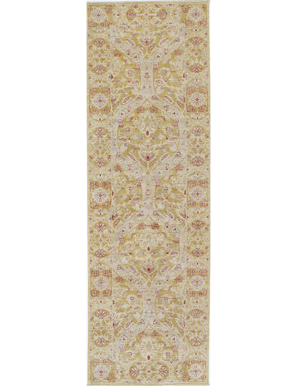 Hand Knotted Ziegler Farhan Wool Rug - 3'1'' x 9'8''