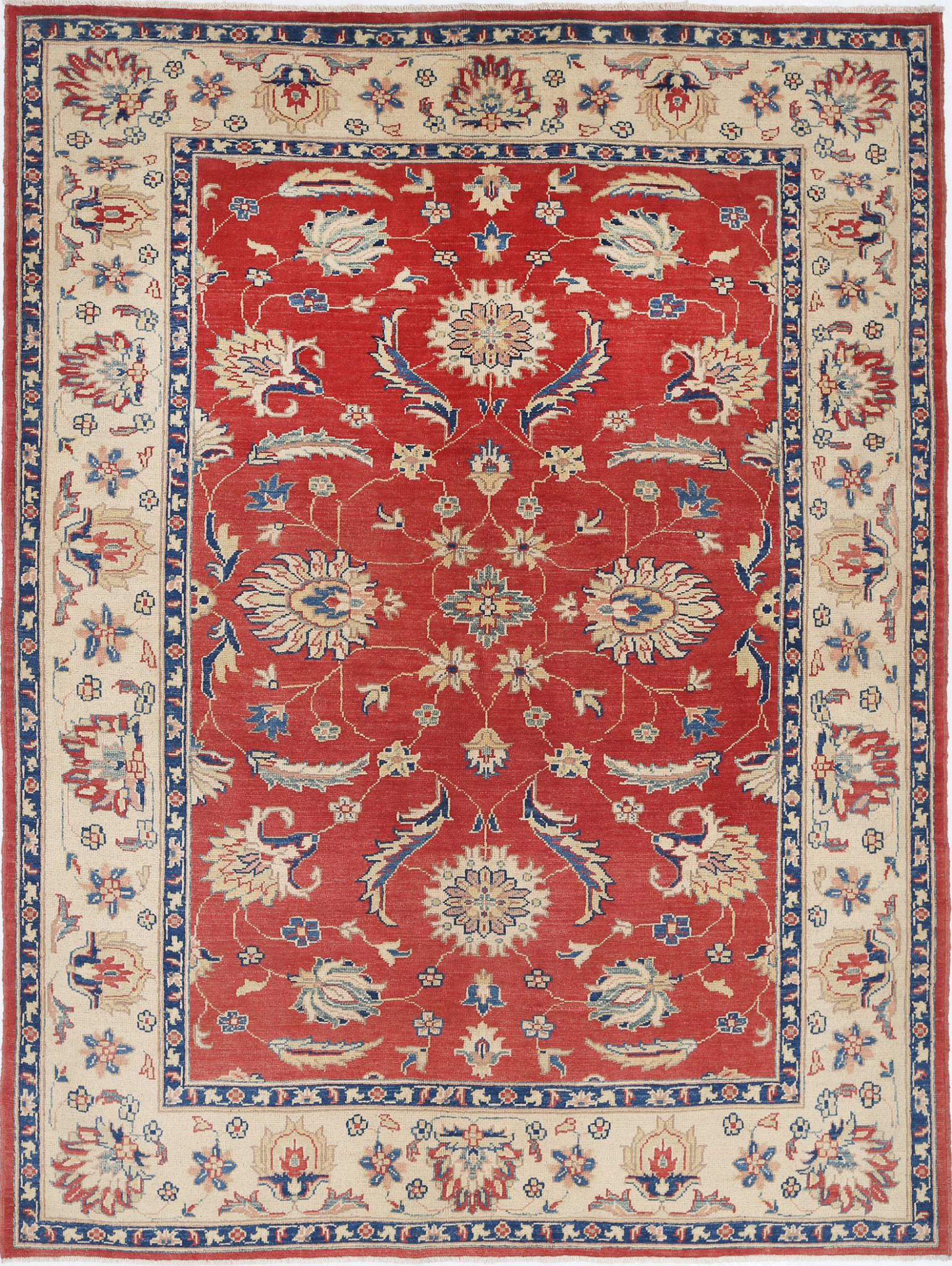 Hand Knotted Ziegler Farhan Gul Wool Rug - 6'6'' x 8'10''