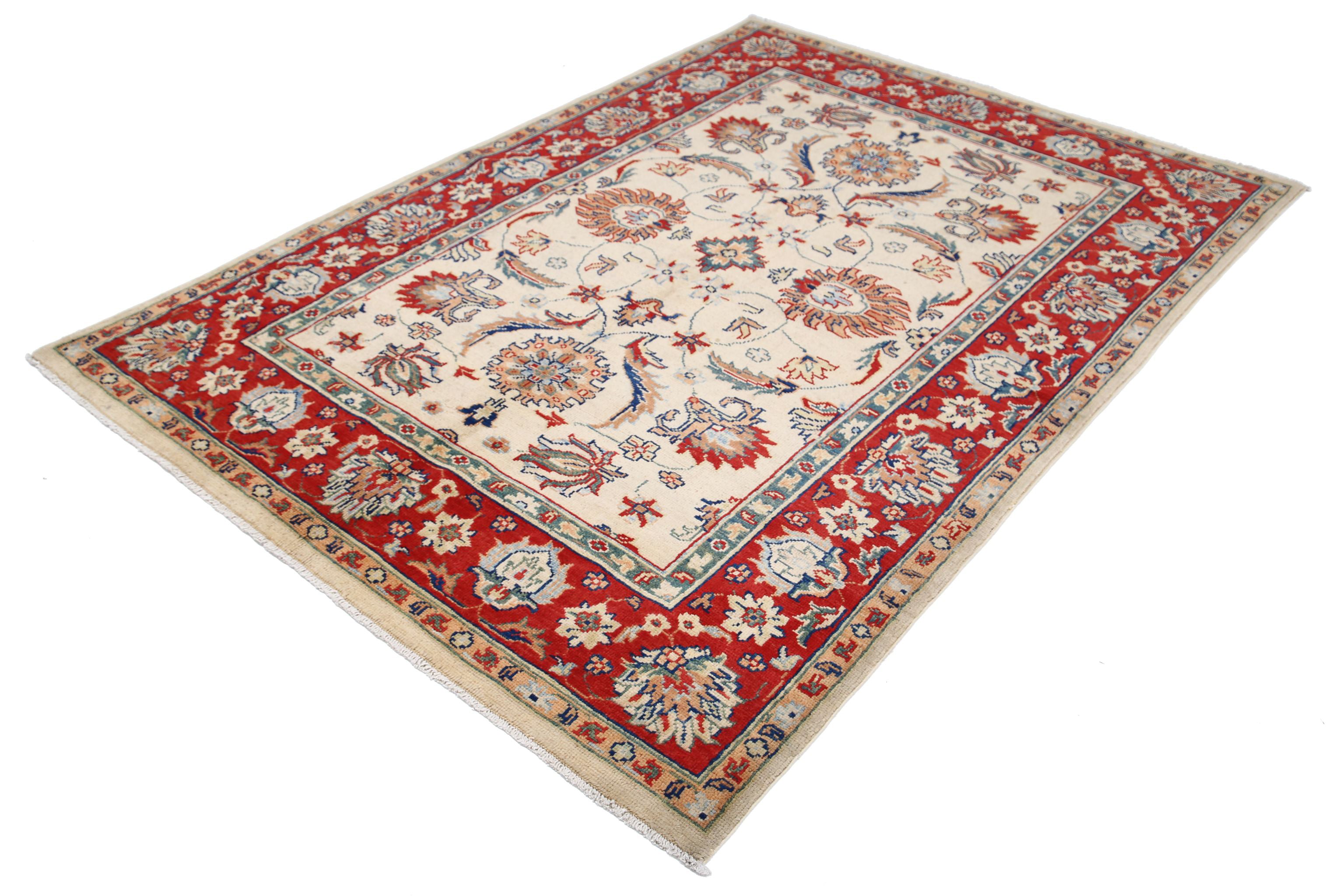 Hand Knotted Ziegler Farhan Gul Wool Rug - 5'7'' x 7'11''