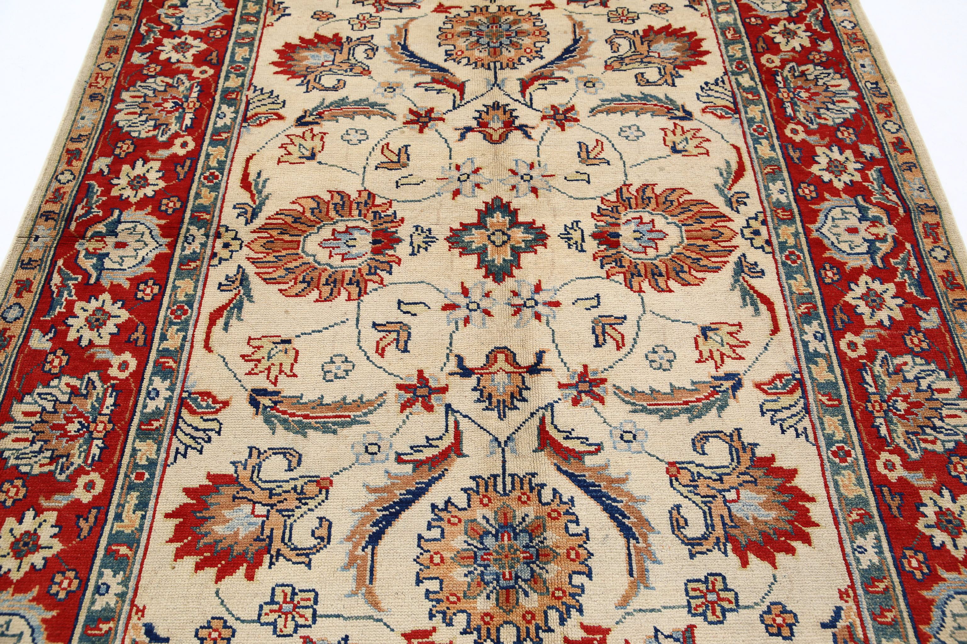 Hand Knotted Ziegler Farhan Gul Wool Rug - 5'7'' x 7'11''