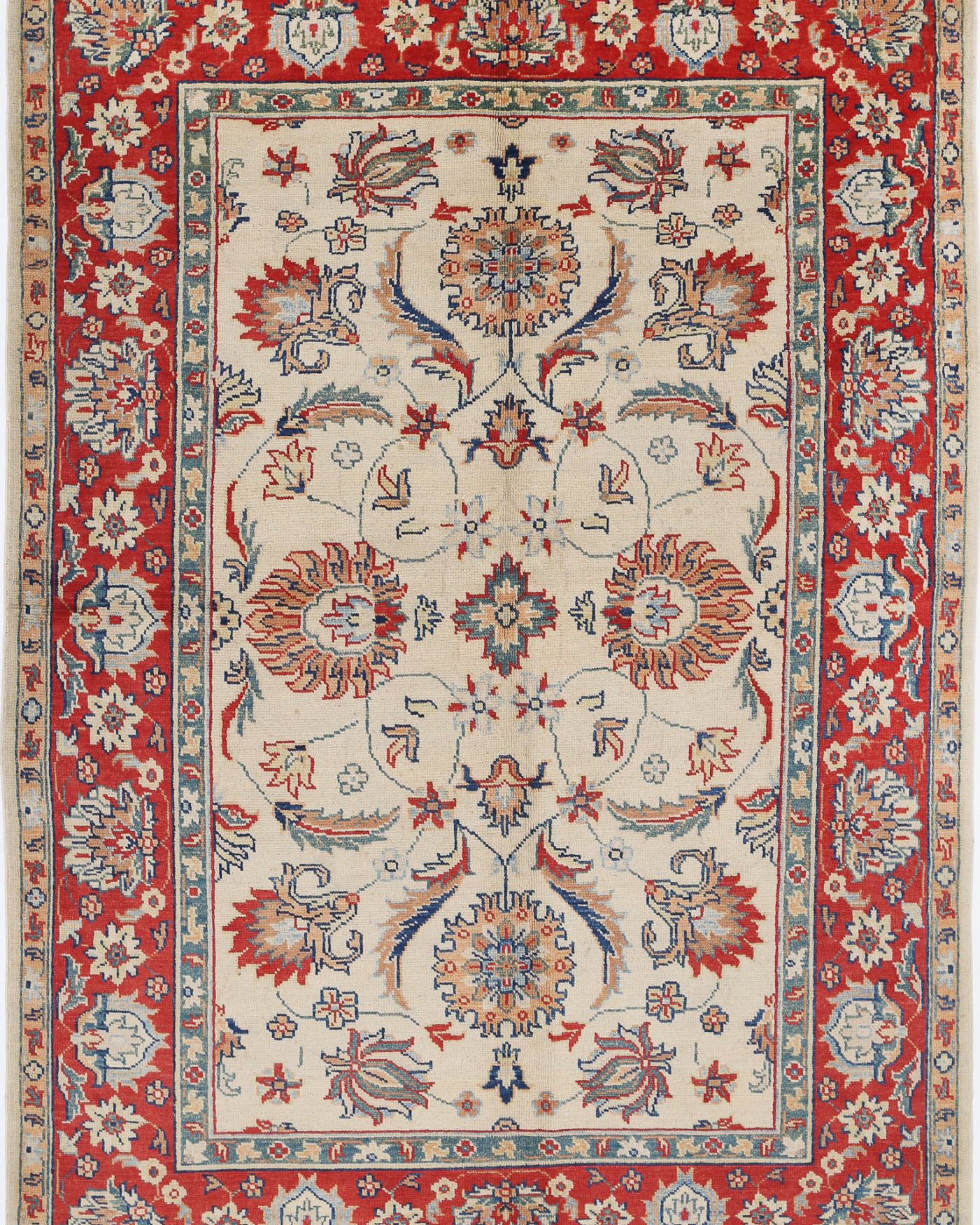 Hand Knotted Ziegler Farhan Gul Wool Rug - 5'7'' x 7'11''