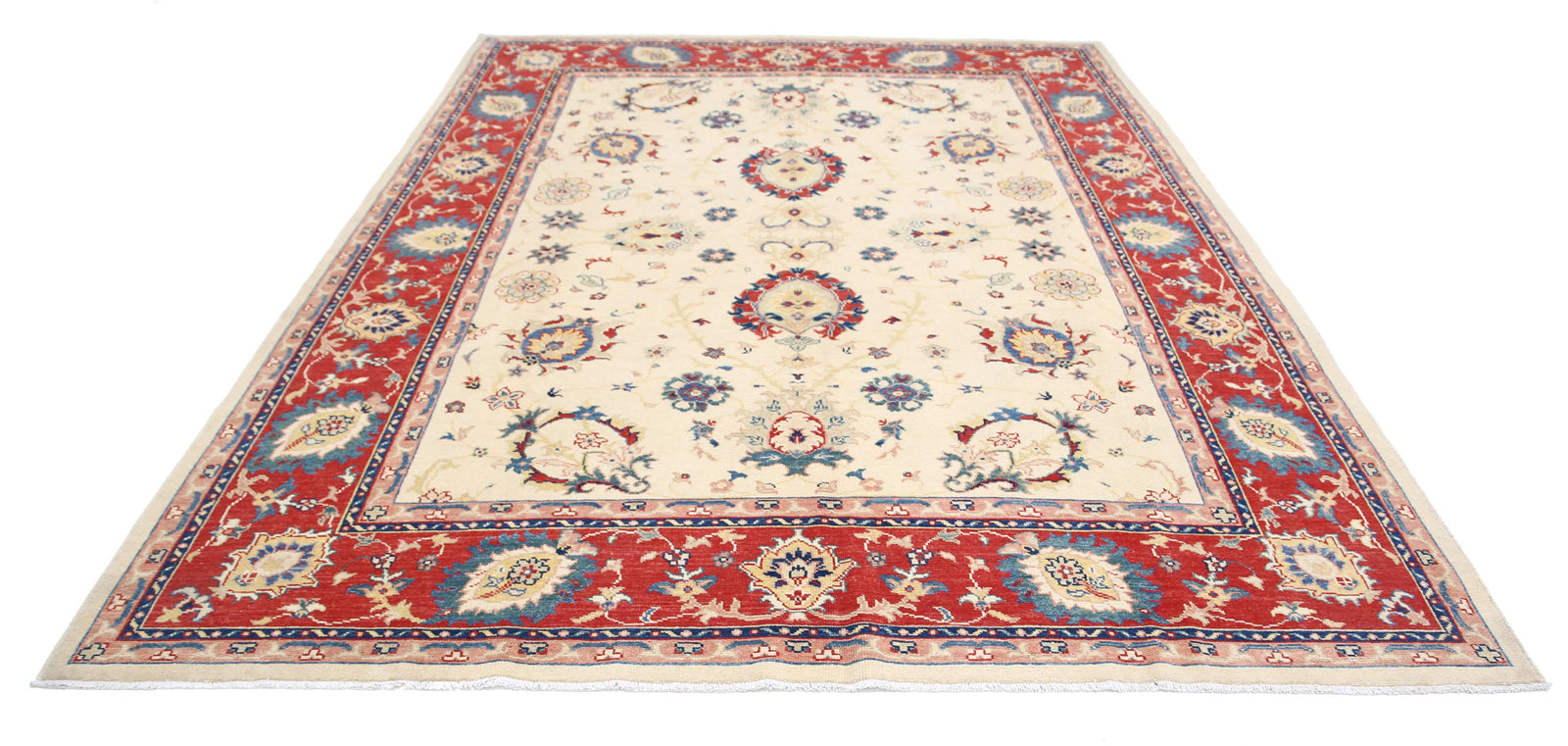 Hand Knotted Ziegler Farhan Gul Wool Rug - 8'0'' x 10'2''