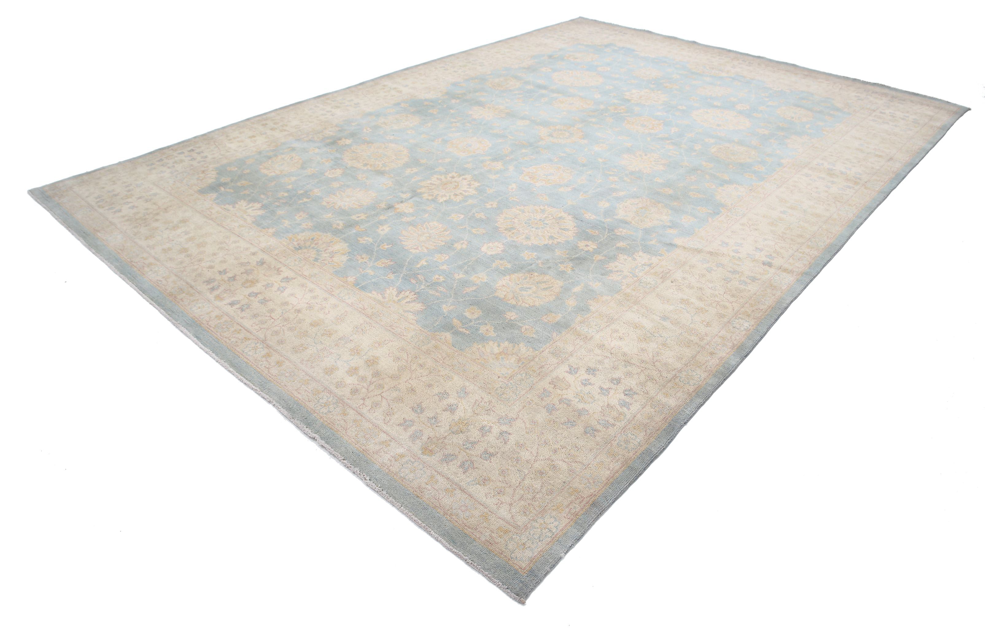 Hand Knotted Ziegler Farhan Gul Wool Rug - 9'10'' x 14'0''