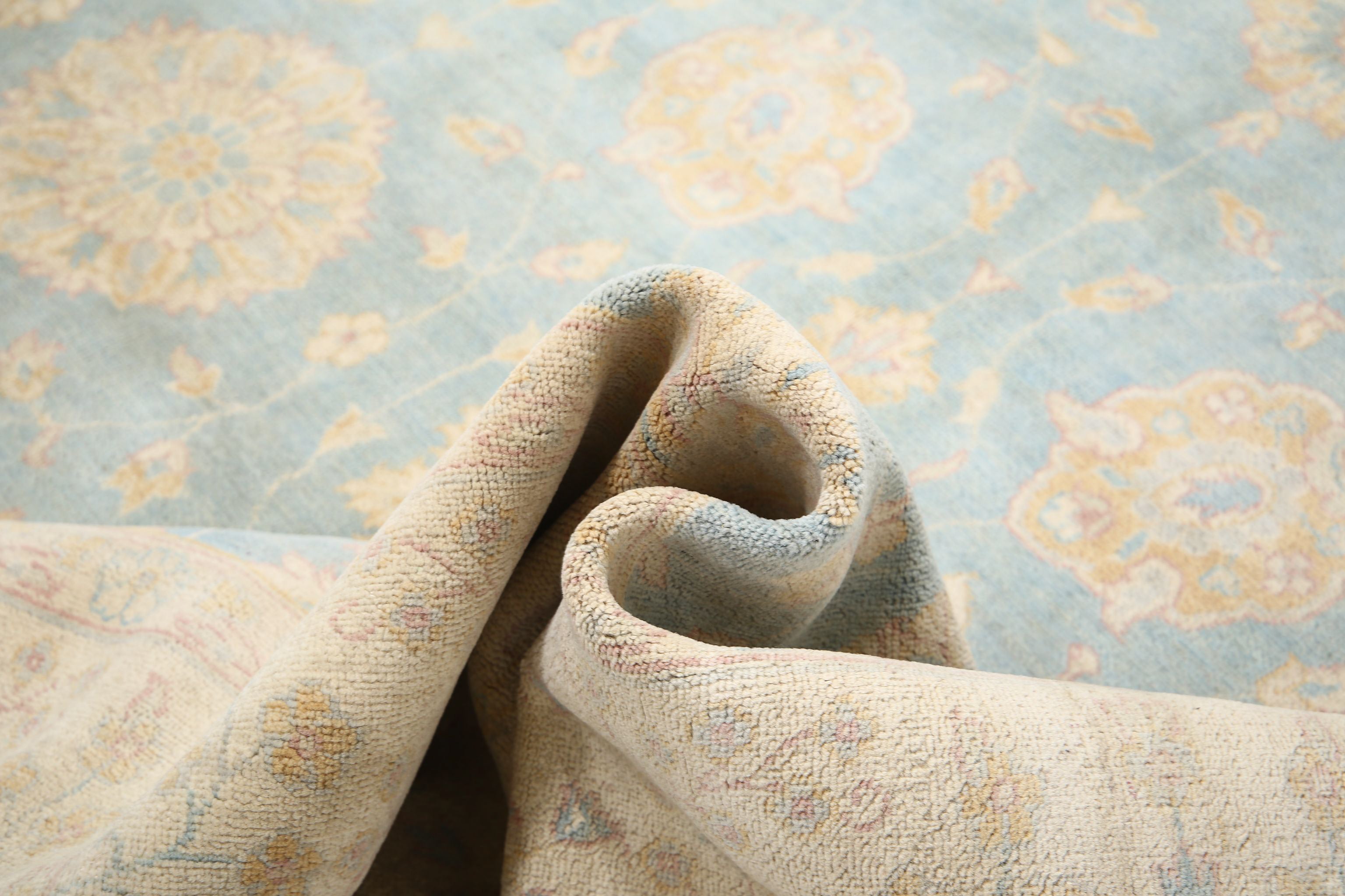 Hand Knotted Ziegler Farhan Gul Wool Rug - 9'10'' x 14'0''