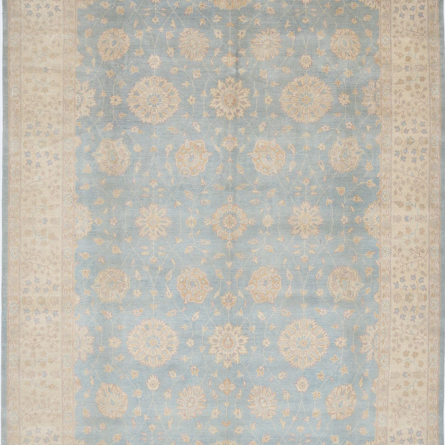 Hand Knotted Ziegler Farhan Gul Wool Rug - 9'10'' x 14'0''