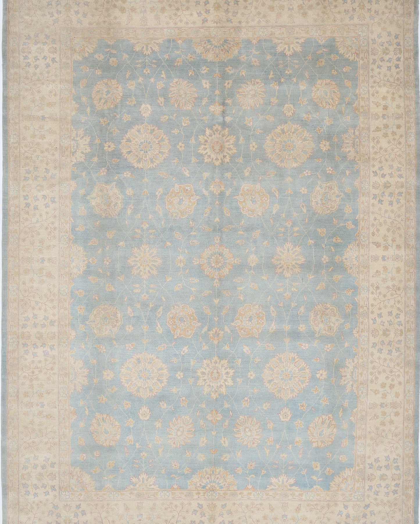 Hand Knotted Ziegler Farhan Gul Wool Rug - 9'10'' x 14'0''