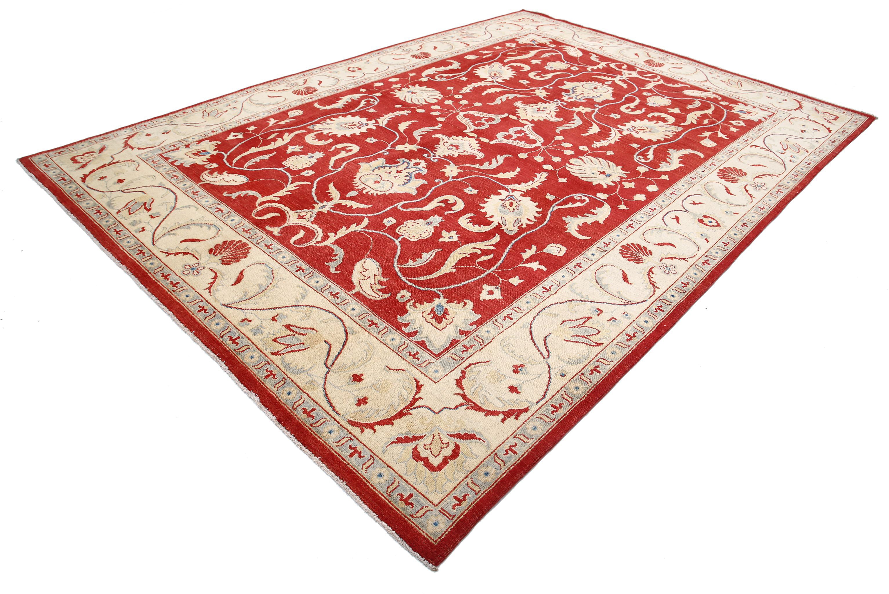 Hand Knotted Ziegler Farhan Gul Wool Rug - 8'10'' x 12'2''