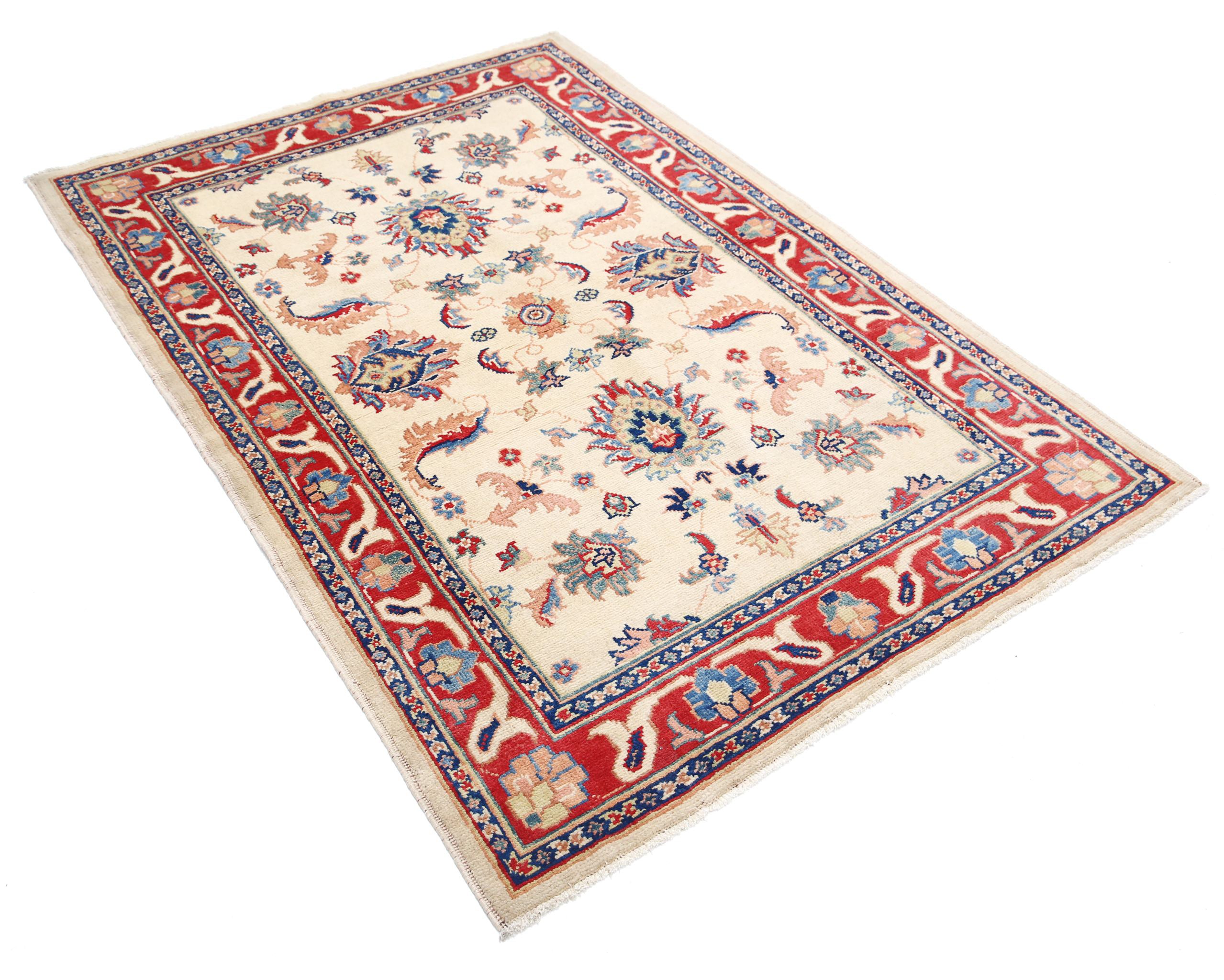 Hand Knotted Ziegler Farhan Gul Wool Rug - 4'9'' x 5'9''