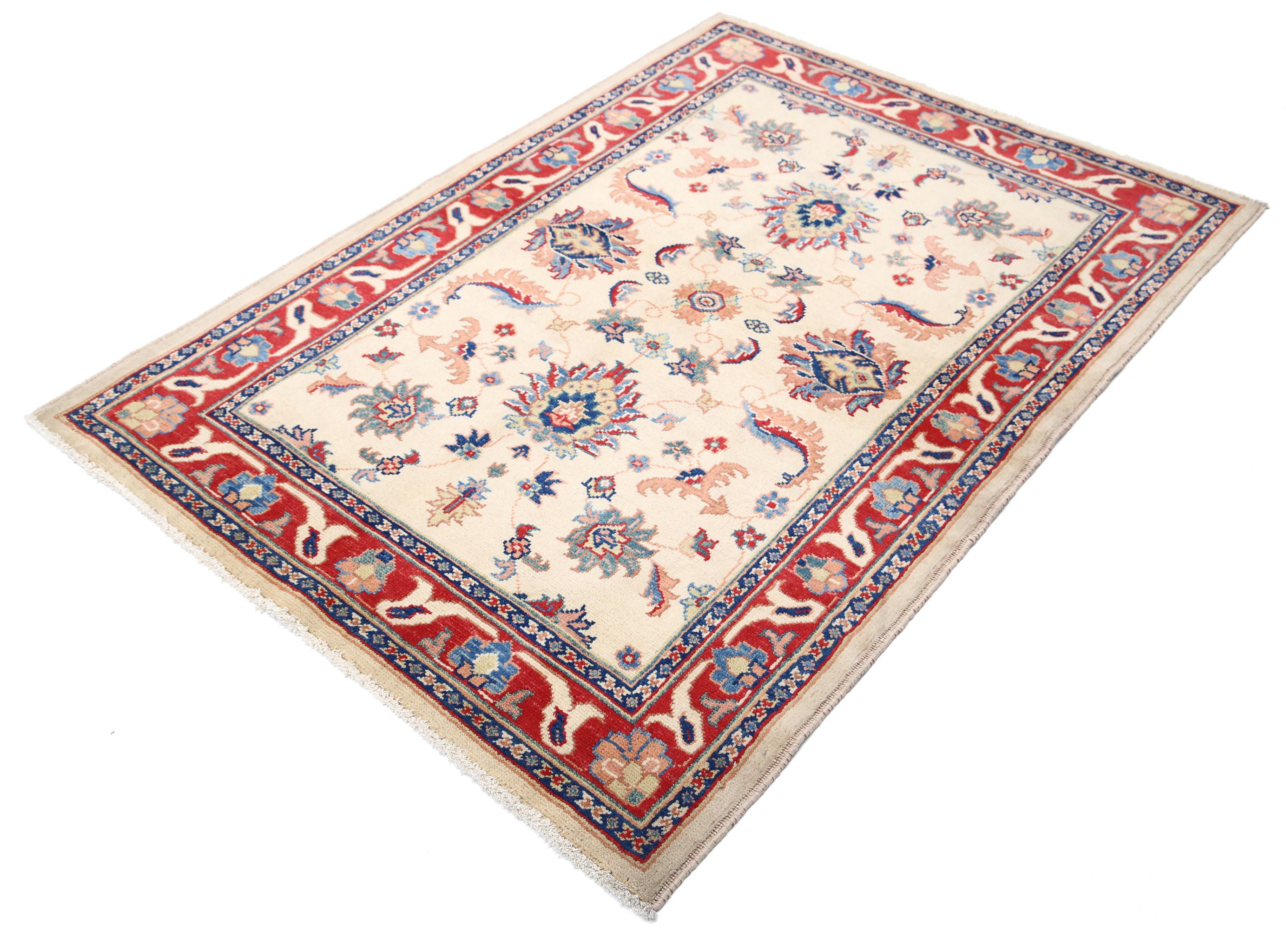 Hand Knotted Ziegler Farhan Gul Wool Rug - 4'9'' x 5'9''