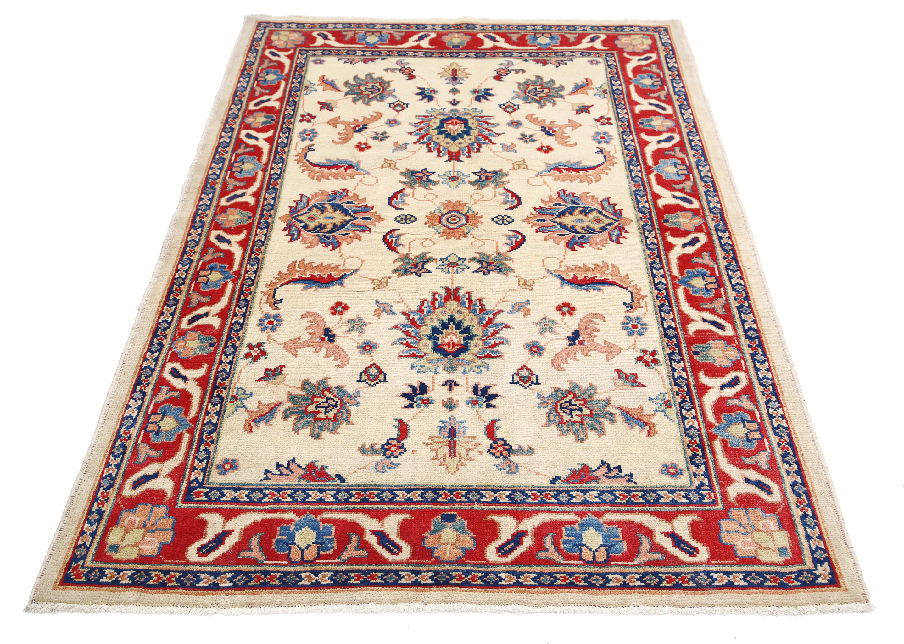 Hand Knotted Ziegler Farhan Gul Wool Rug - 4'9'' x 5'9''