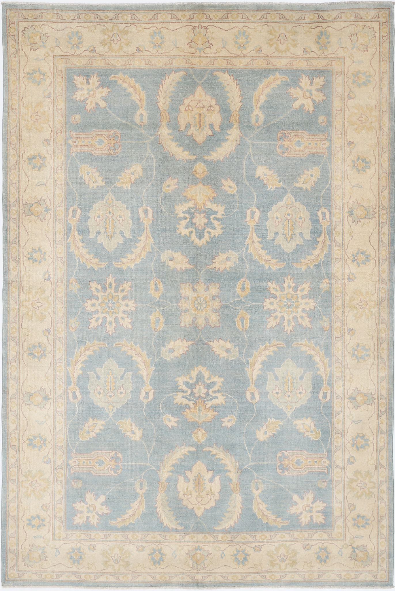 Hand Knotted Ziegler Farhan Gul Wool Rug - 5'11'' x 8'10''