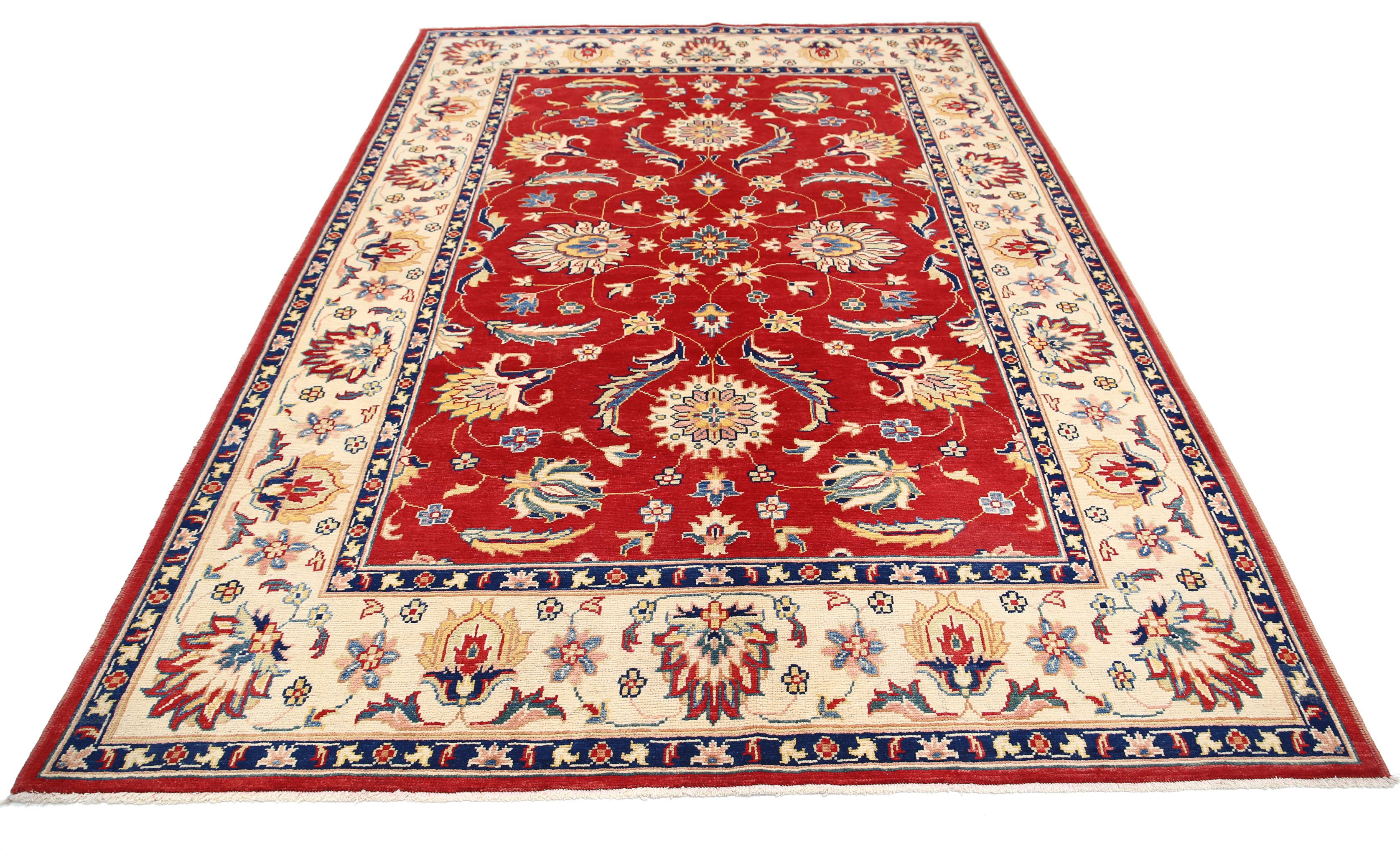 Hand Knotted Ziegler Farhan Gul Wool Rug - 6'6'' x 10'1''