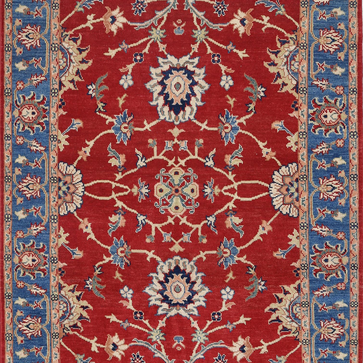 Hand Knotted Ziegler Farhan Gul Wool Rug - 5'0'' x 6'6''