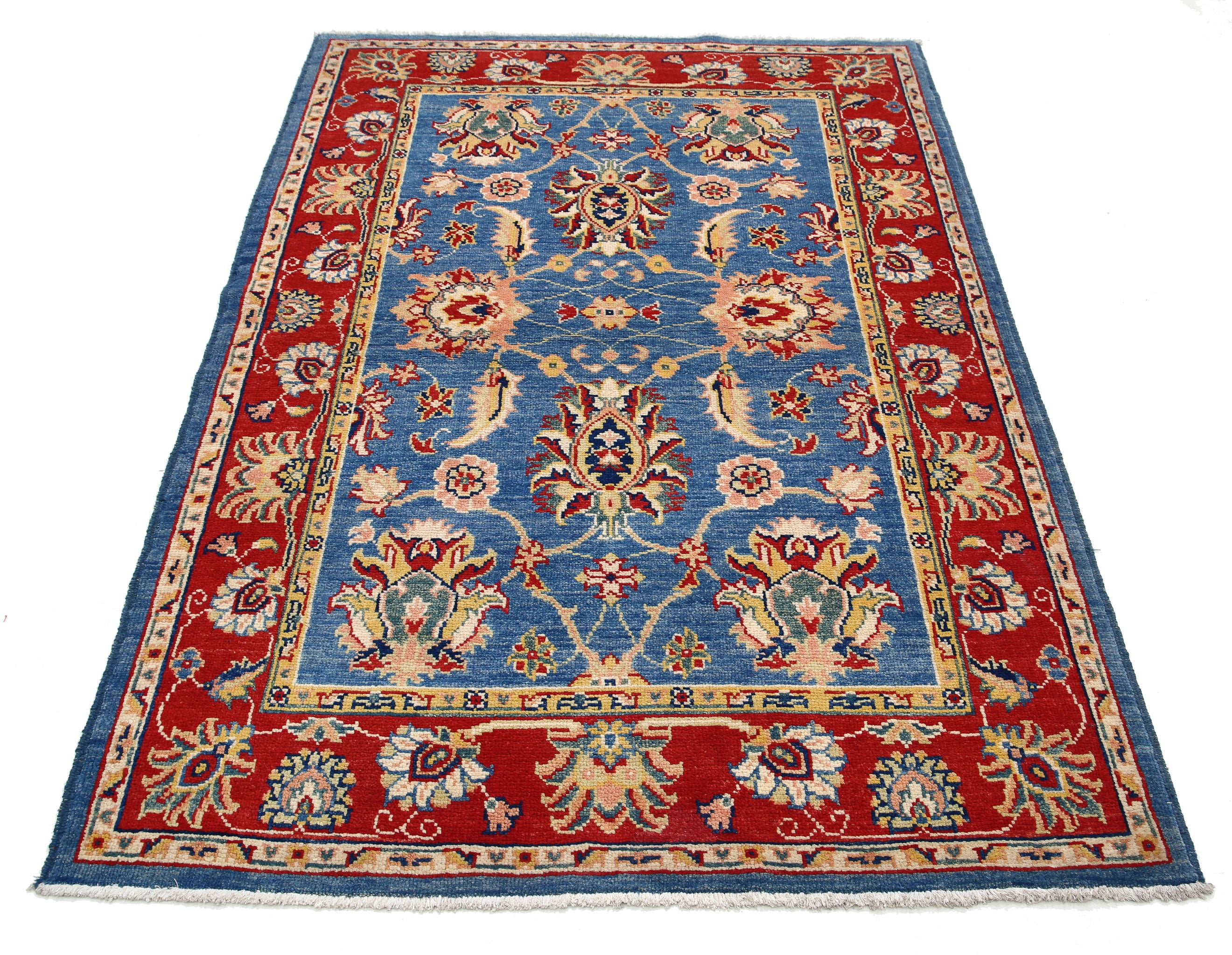 Alfombra de lana Ziegler Farhan Gul anudada a mano - 4'2'' x 6'3''