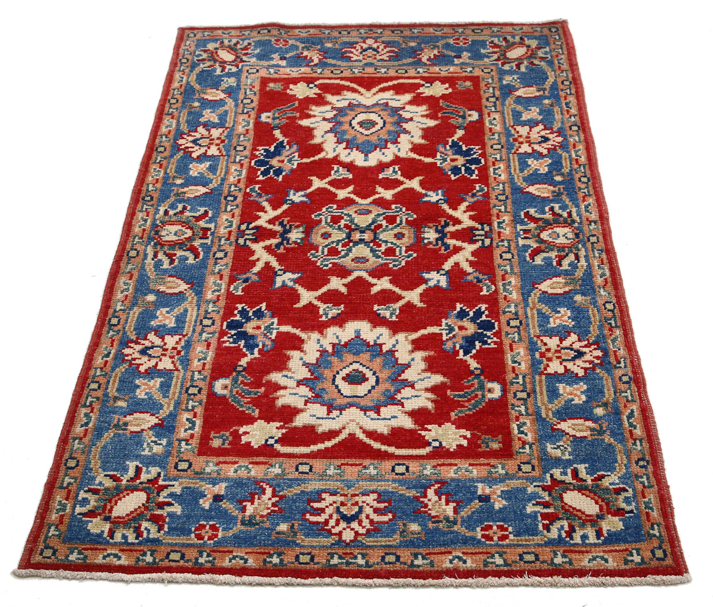 Hand Knotted Ziegler Farhan Gul Wool Rug - 4'1'' x 6'0''