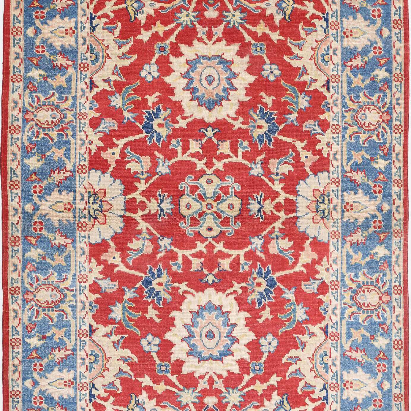 Hand Knotted Ziegler Farhan Gul Wool Rug - 4'1'' x 6'0''
