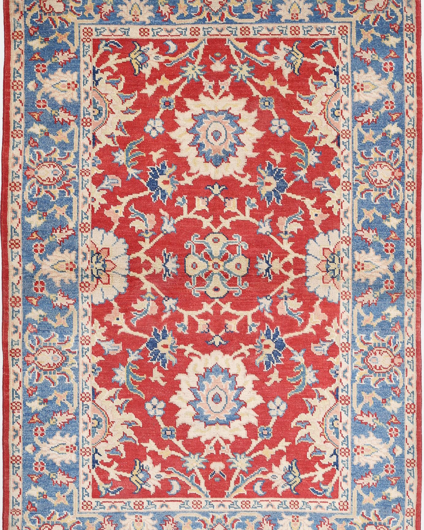 Hand Knotted Ziegler Farhan Gul Wool Rug - 4'1'' x 6'0''