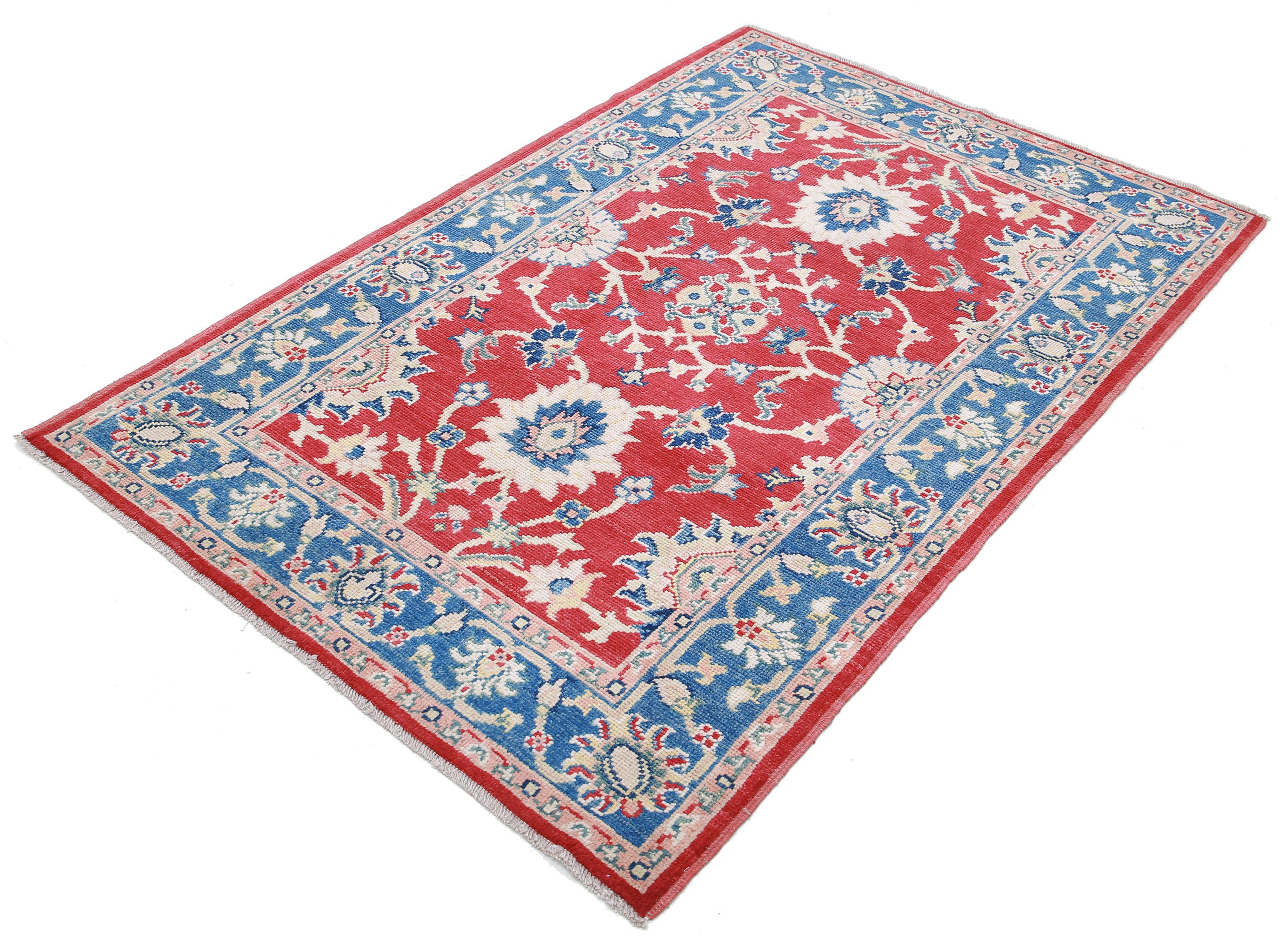 Alfombra de lana Ziegler Farhan Gul anudada a mano - 4'0'' x 6'1''