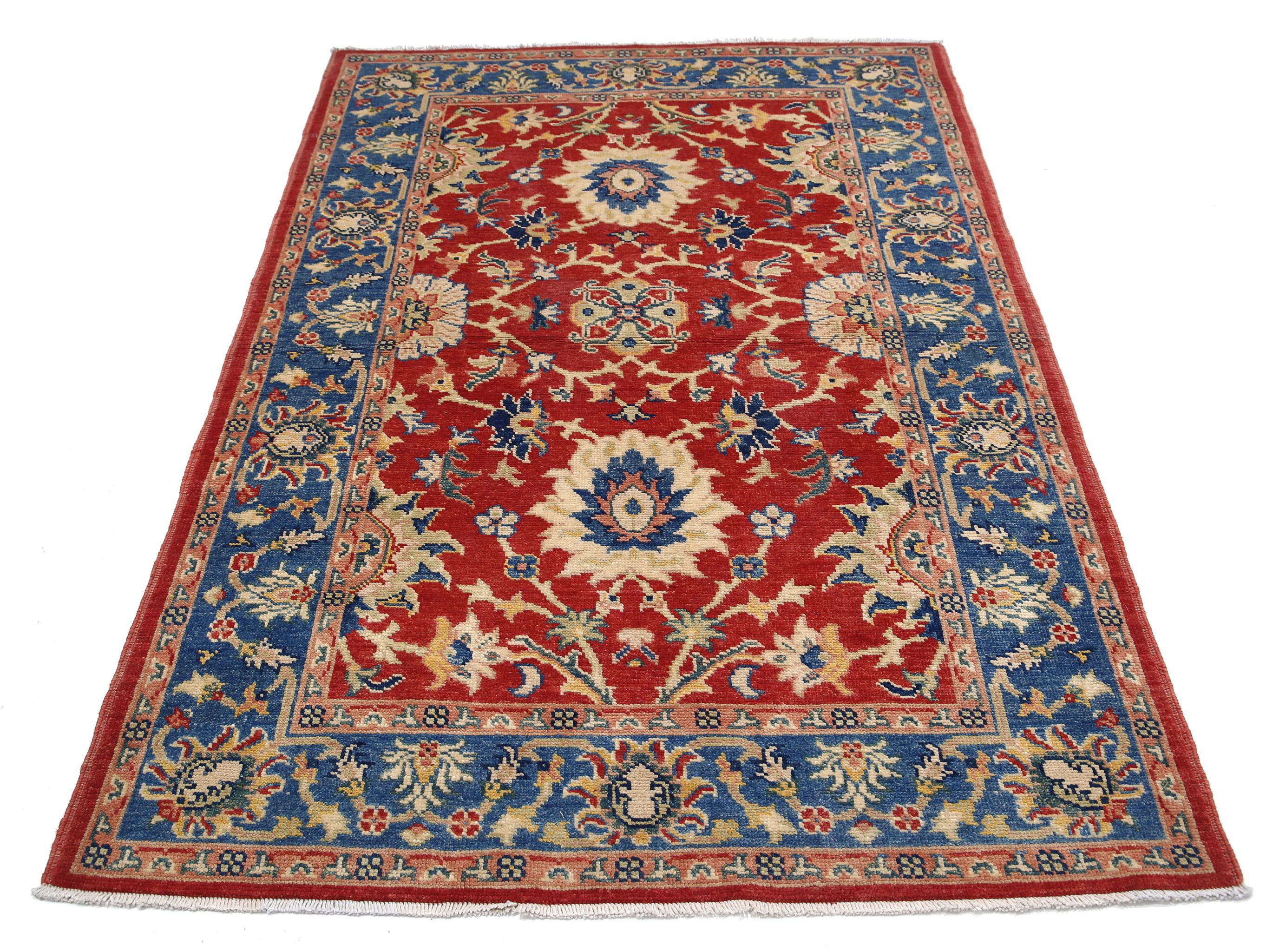 Alfombra de lana Ziegler Farhan Gul anudada a mano - 4'2'' x 6'0''