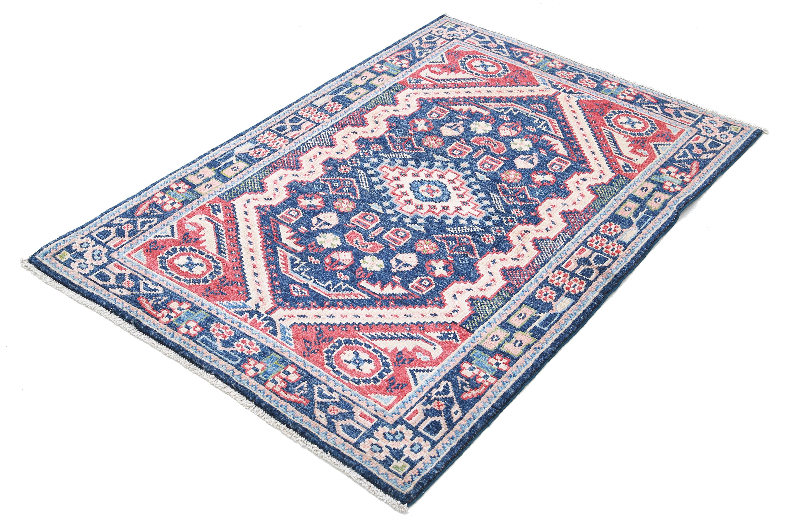 Alfombra de lana Ziegler Farhan Gul anudada a mano - 3'4'' x 4'10''