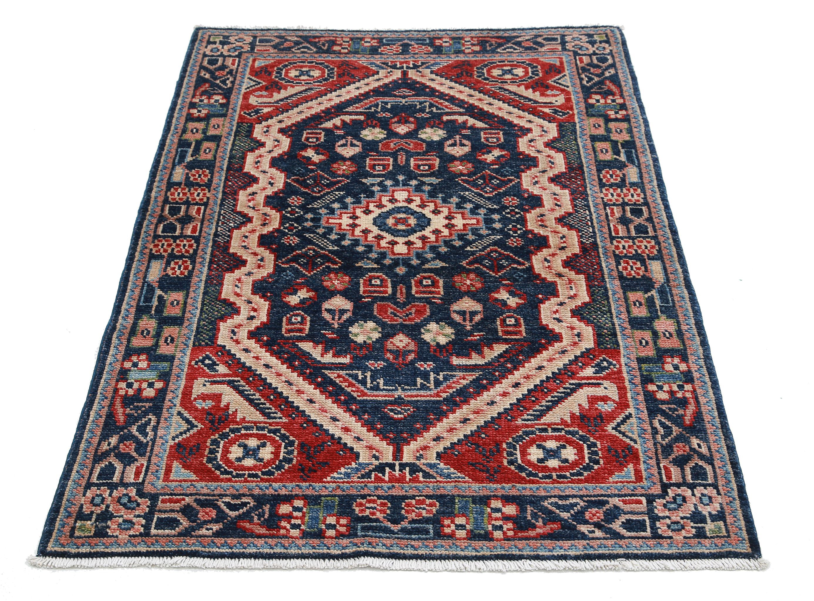 Alfombra de lana Ziegler Farhan Gul anudada a mano - 3'4'' x 4'10''