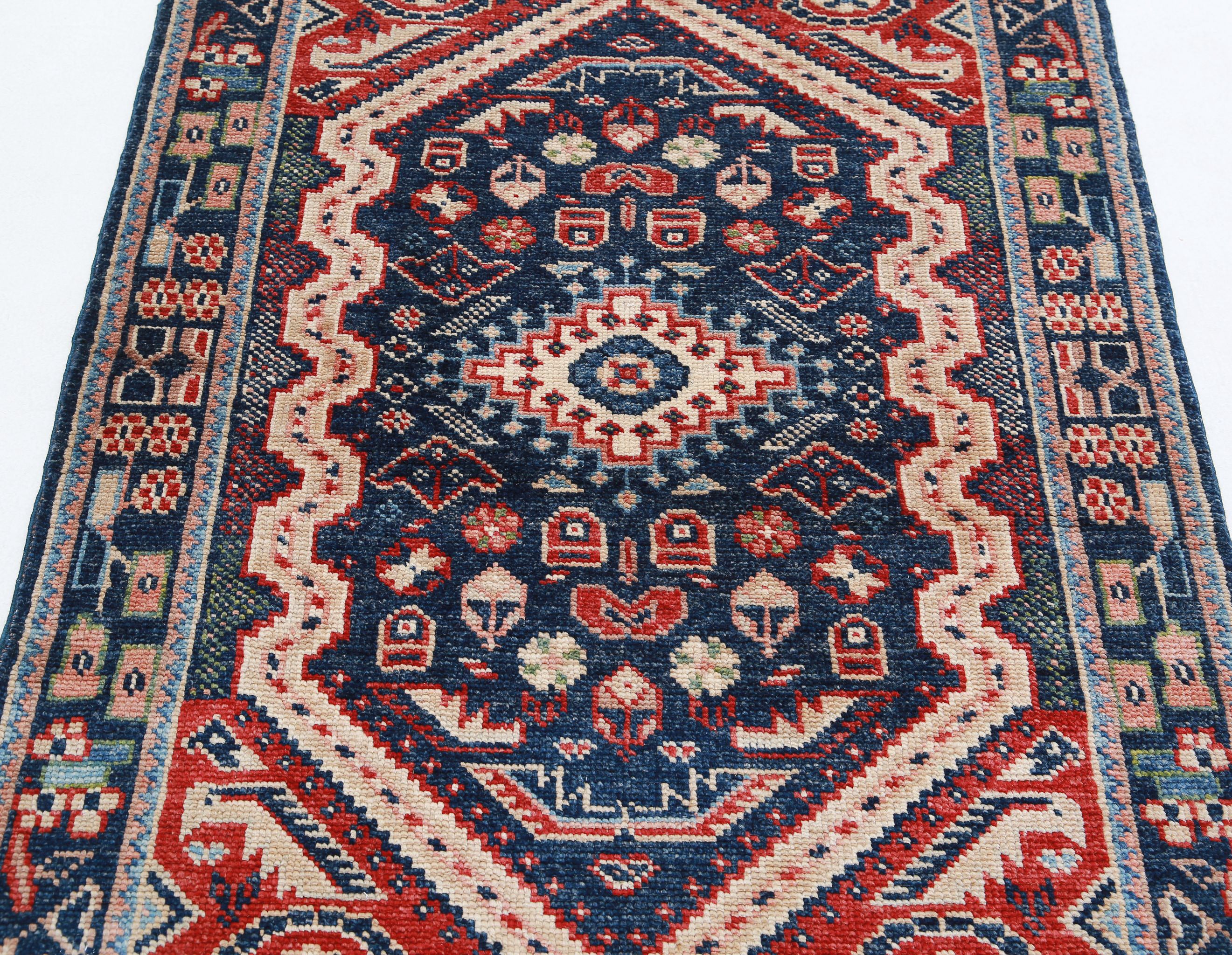 Alfombra de lana Ziegler Farhan Gul anudada a mano - 3'4'' x 4'10''