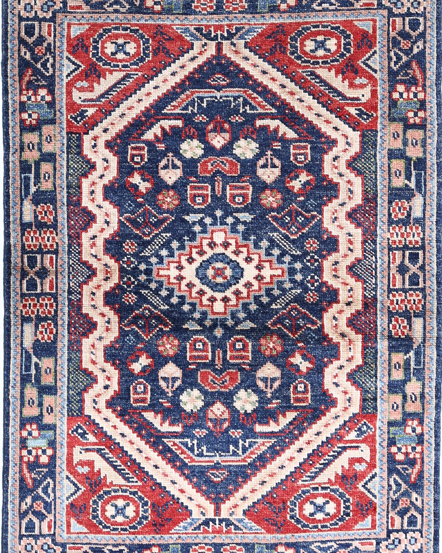 Alfombra de lana Ziegler Farhan Gul anudada a mano - 3'4'' x 4'10''