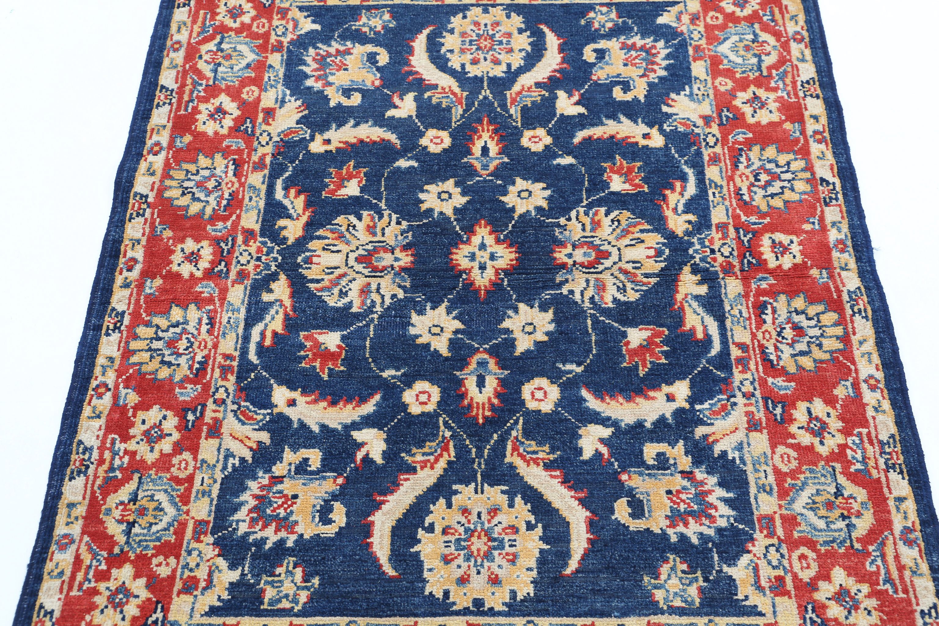 Hand Knotted Ziegler Farhan Gul Wool Rug - 3'3'' x 4'10''