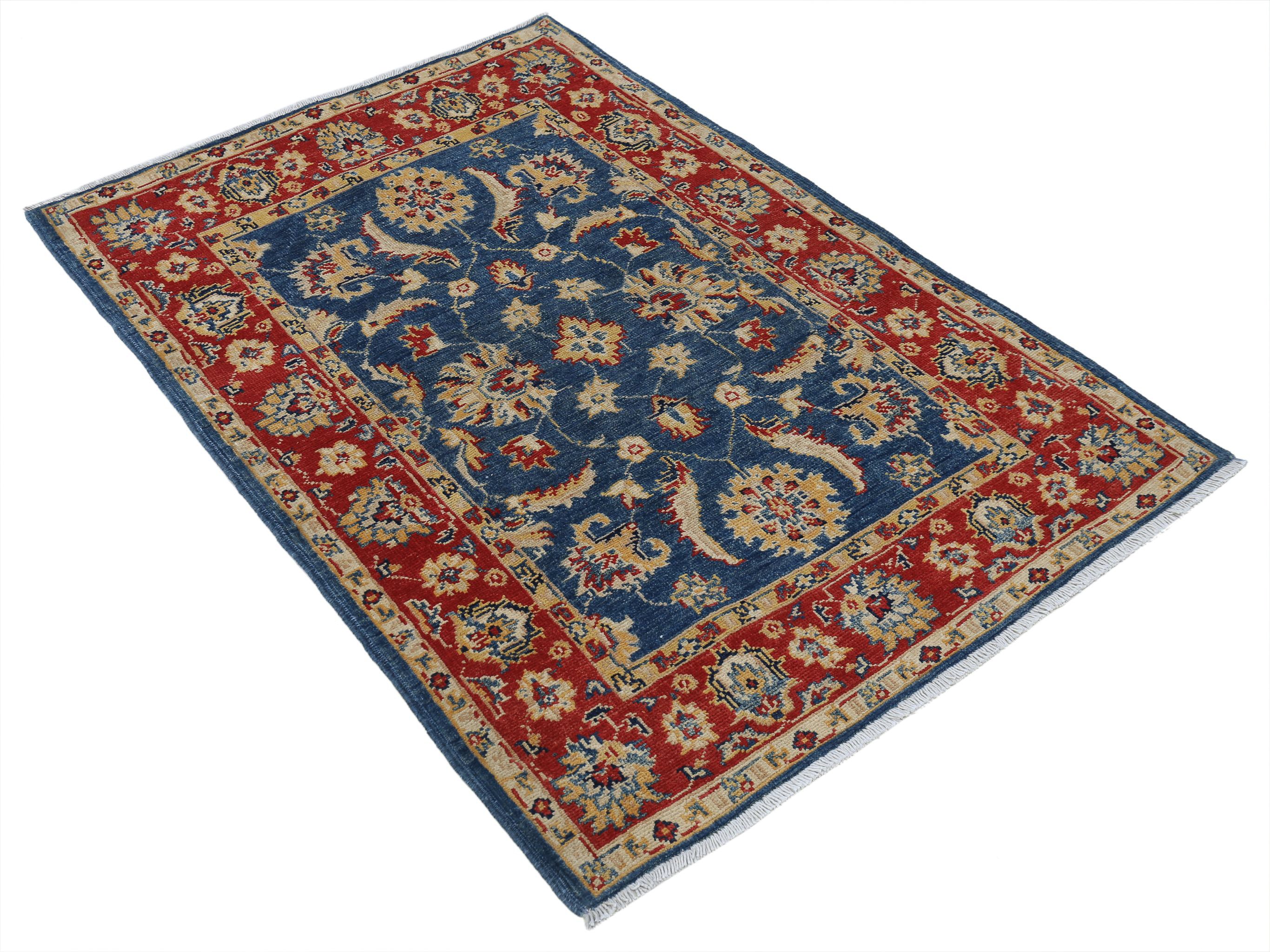 Alfombra de lana Ziegler Farhan Gul anudada a mano - 3'4'' x 4'9''